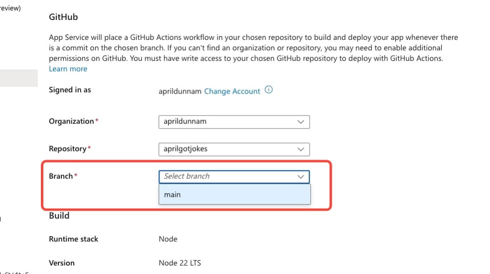 Select Branch