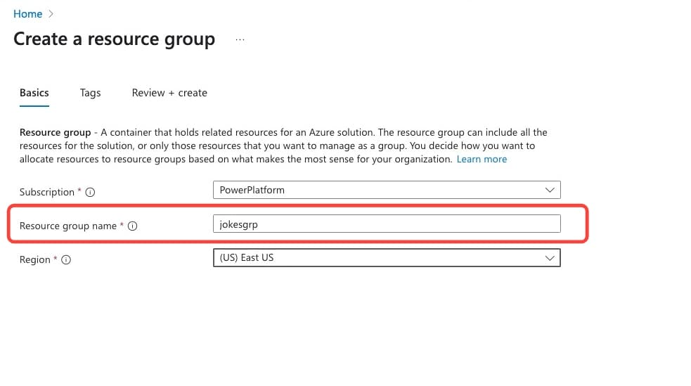 Resource Group Name