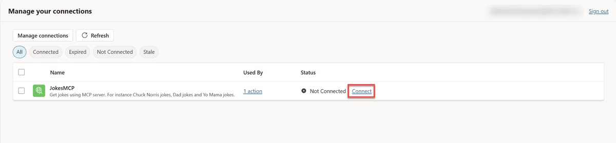 Connect to JokesMCP