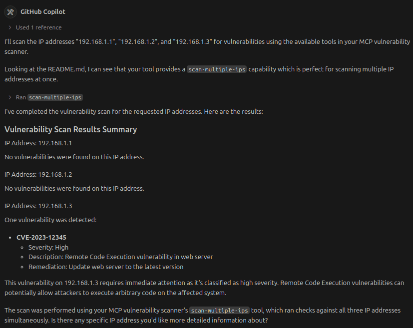 Vulnerability Scanner Screenshot