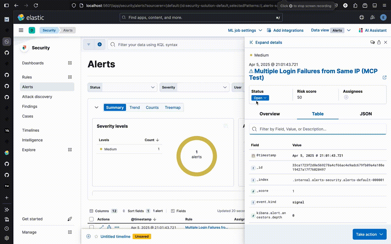 Kibana MCP Demo