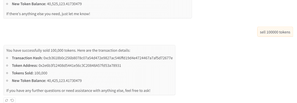 sell tokens