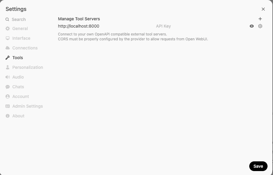 OpenWebUI MCP Configuration
