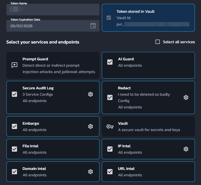 sample API token