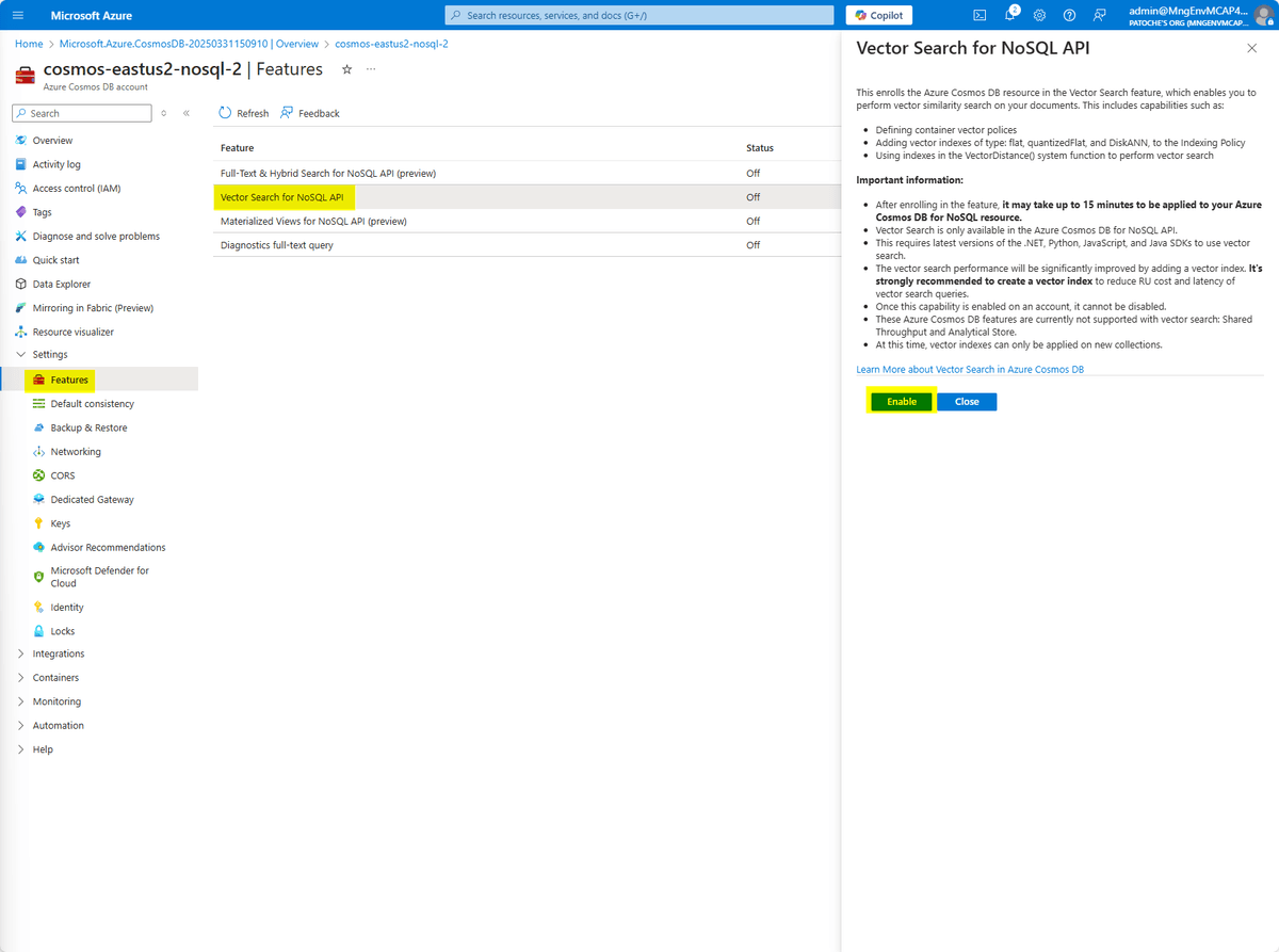 Cosmos DB - Validation