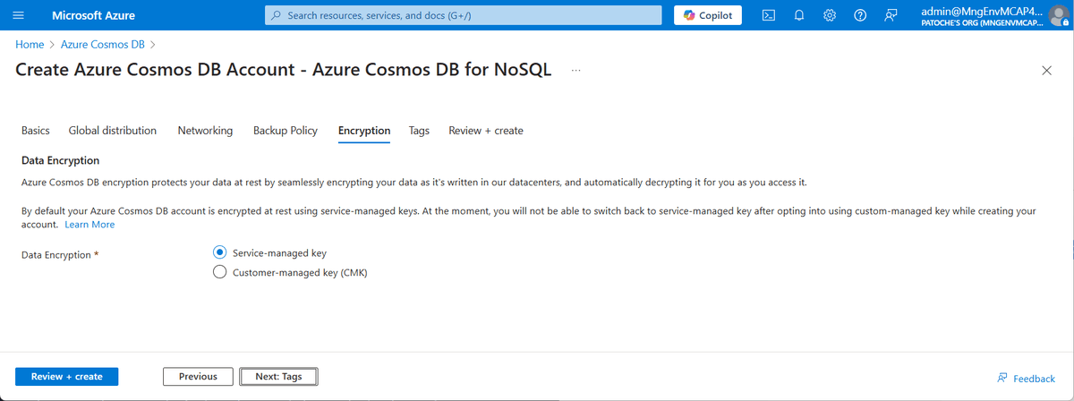 Cosmos DB - Encryption