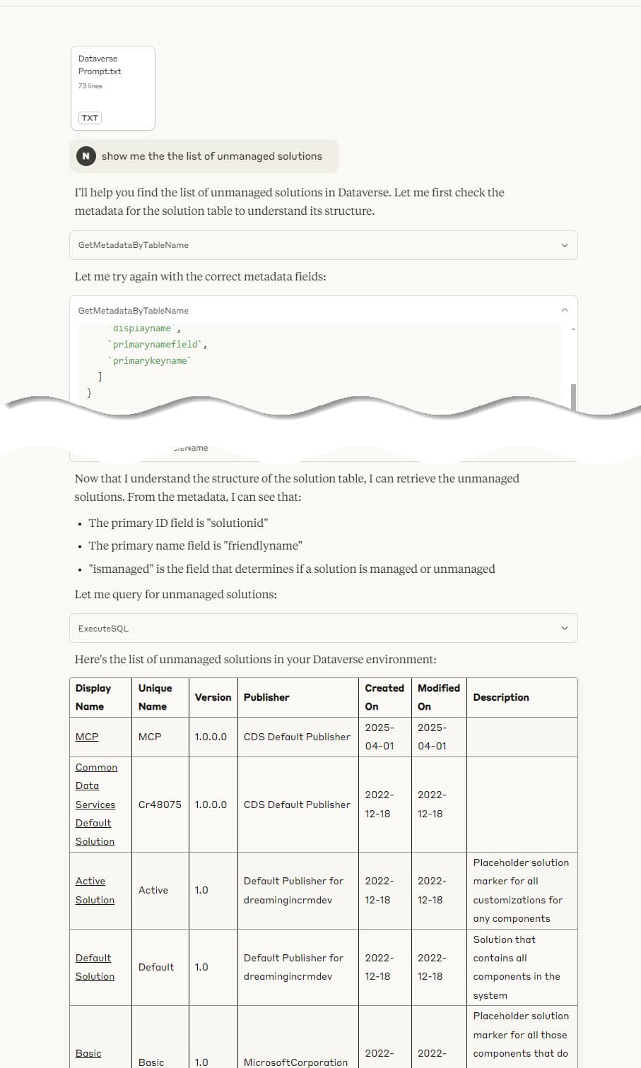 Unmanaged Solutions