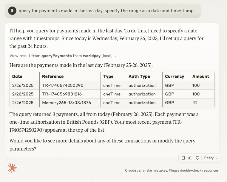 Query Payments