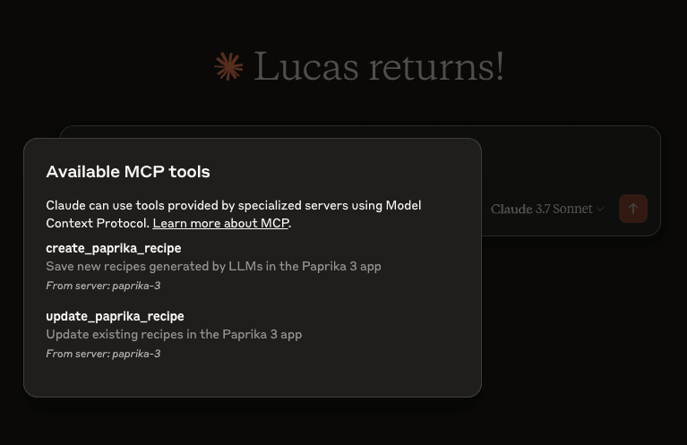 MCP server running with Claude