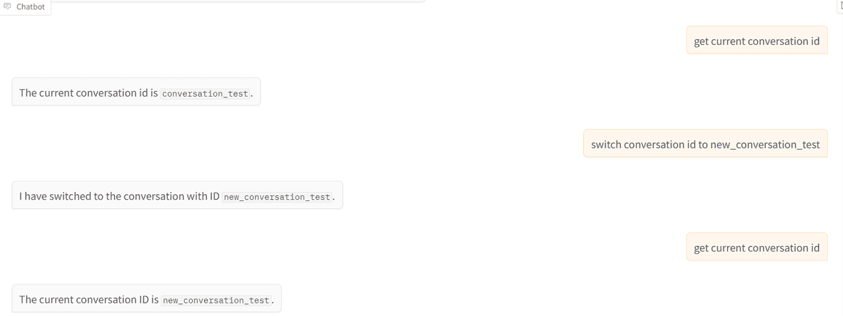 get conversation id and switch conversation