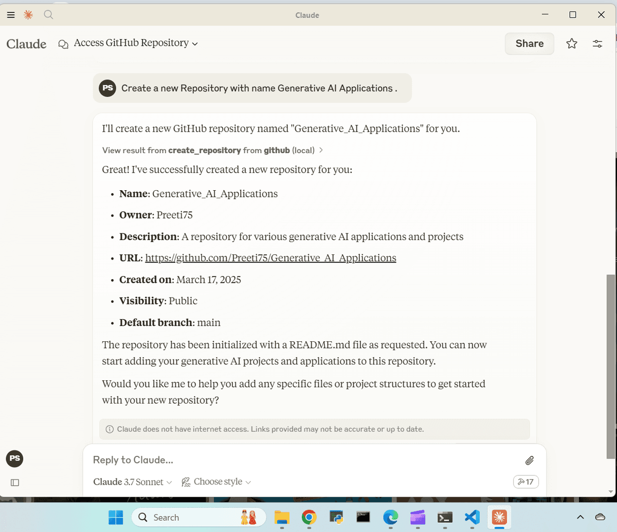 Claude_Creating_A_New_Repository_in_my_GitHub_Account