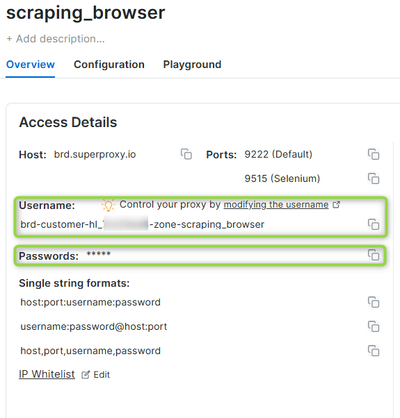 Browser API Setup