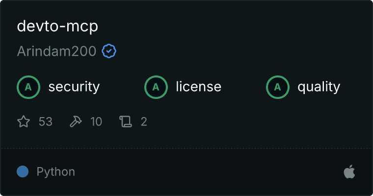 Dev.to Server MCP server