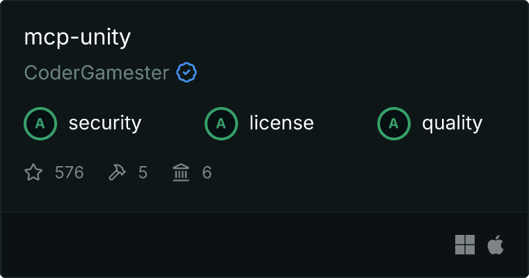 Unity MCP server