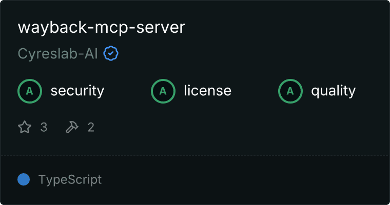 Wayback Machine Server MCP server