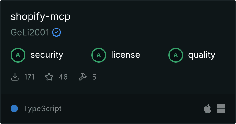Shopify MCP server