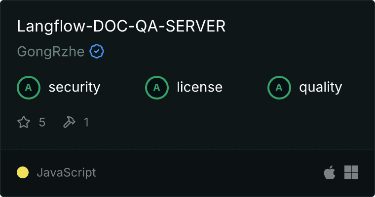 Langflow Document Q&A Server MCP server