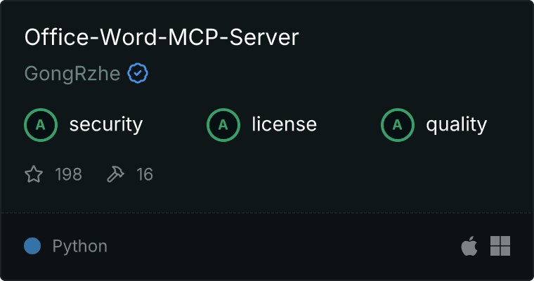 Office Word Server MCP server
