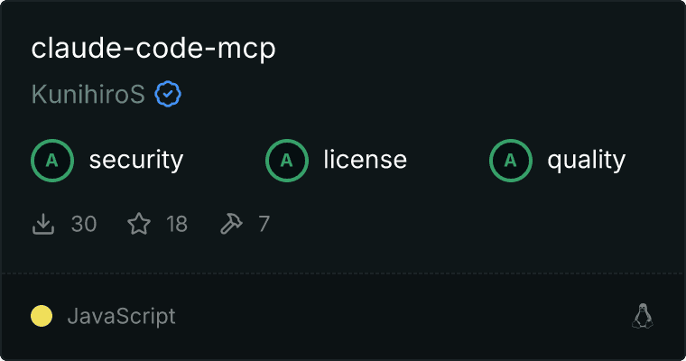 claude-code-mcp MCP server