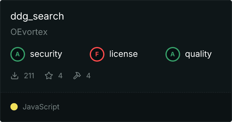 DuckDuckGo Search MCP server