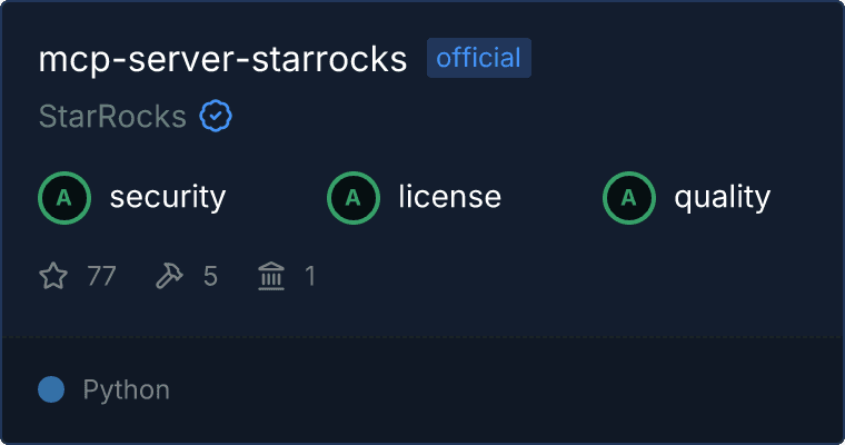StarRocks Server MCP server