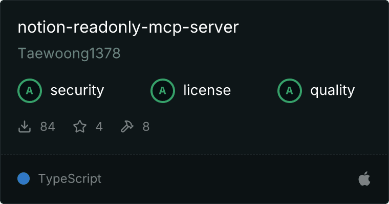 Notion ReadOnly Server MCP server