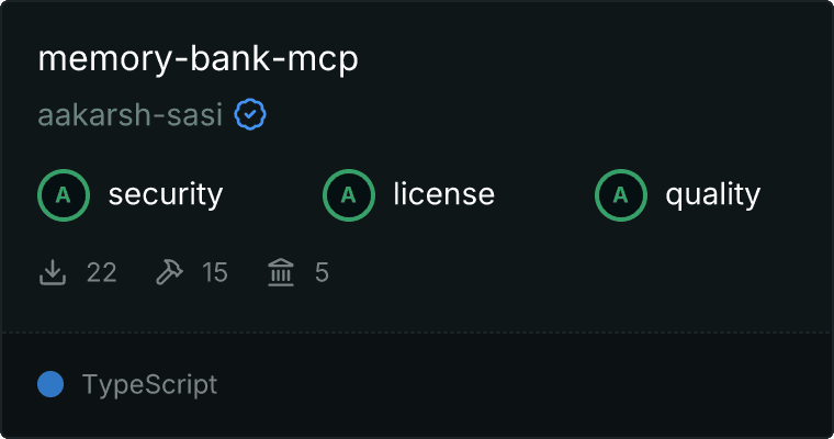 Memory Bank MCP server