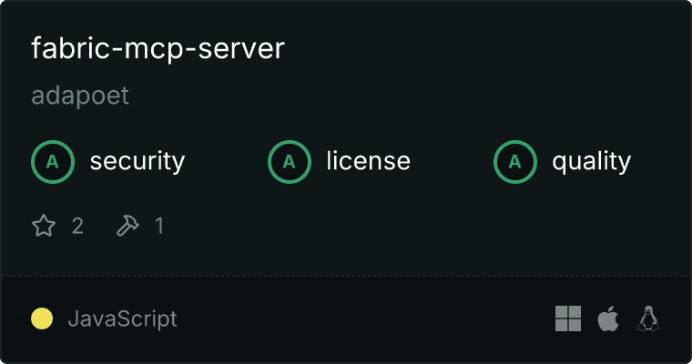 Fabric Server MCP server