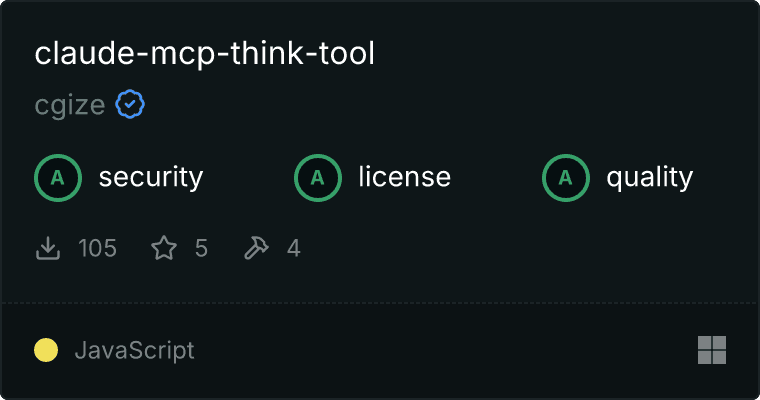 Think Tool Server MCP server
