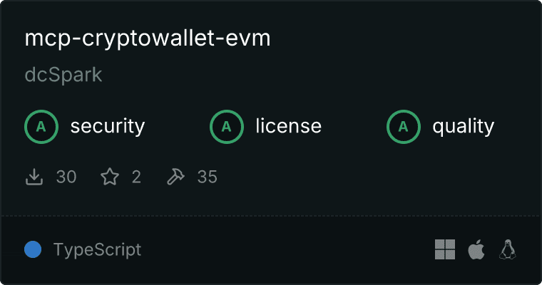 Crypto Wallet EVM MCP server