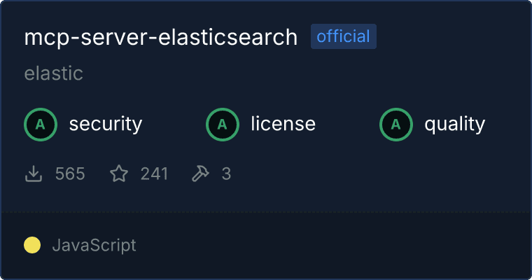 Elasticsearch Server MCP server