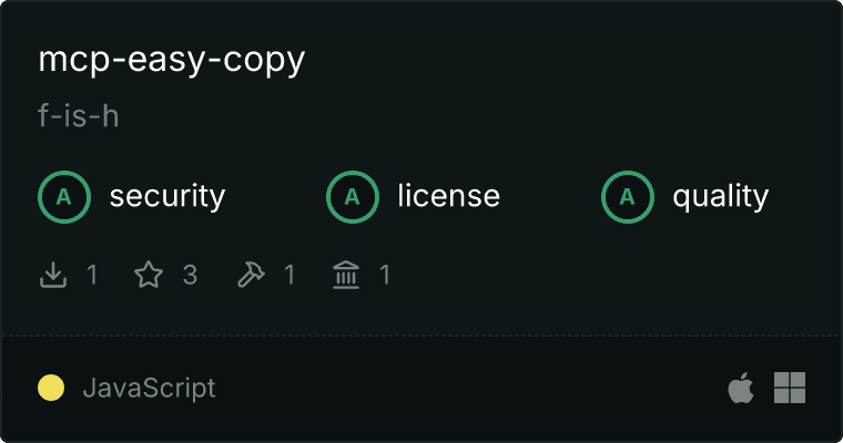 Easy Copy MCP server