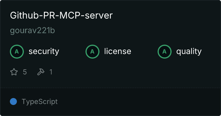 GitHub PR Server MCP server