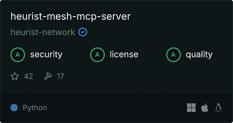 Mesh Agent Server MCP server