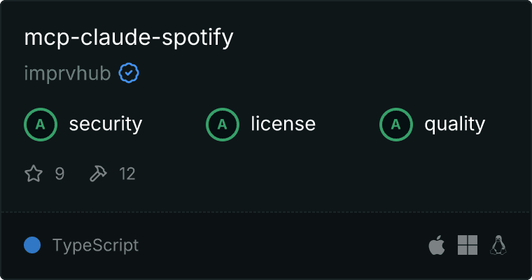Claude Spotify MCP server