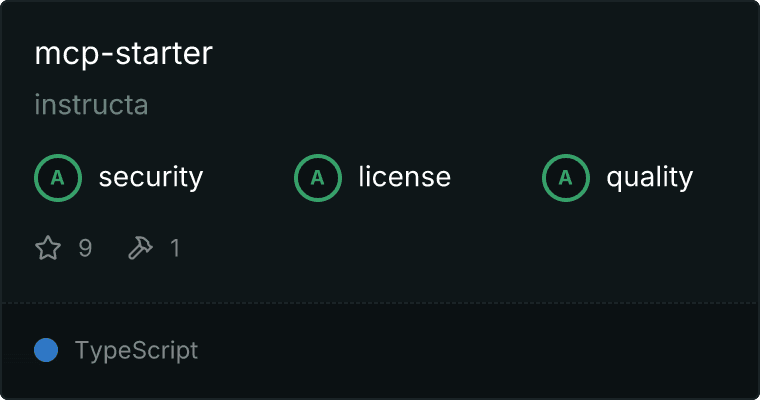 Starter MCP server