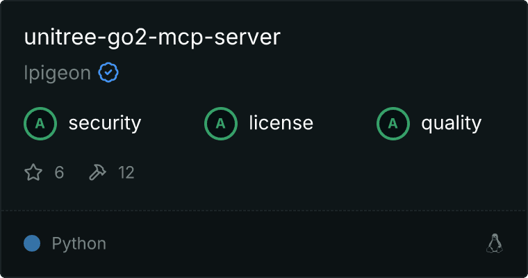 Unitree Go2 Server MCP server