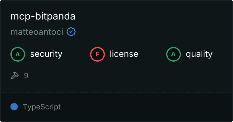 Bitpanda Server MCP server