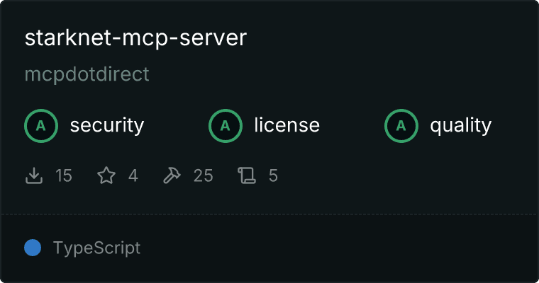 Starknet Server MCP server