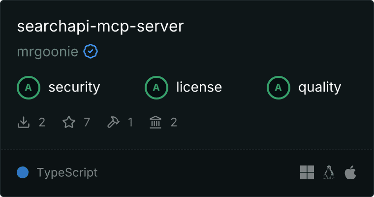 SearchAPI Server MCP server