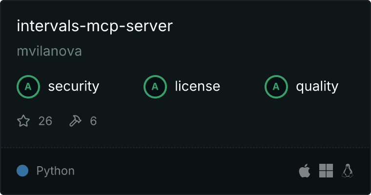 Intervals.icu Server MCP server