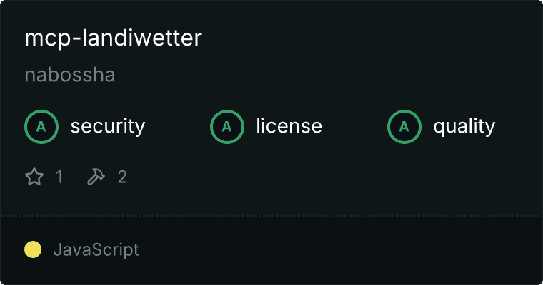 LandiWetter Server MCP server