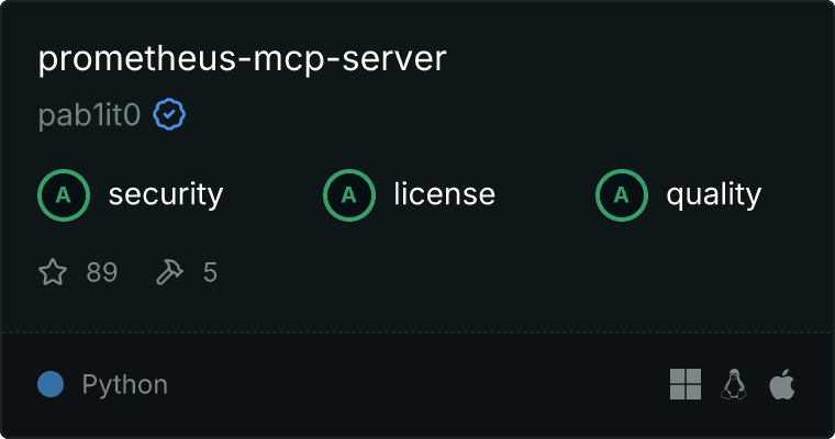 Prometheus Server MCP server