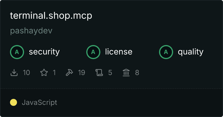 Terminal.shop Server MCP server