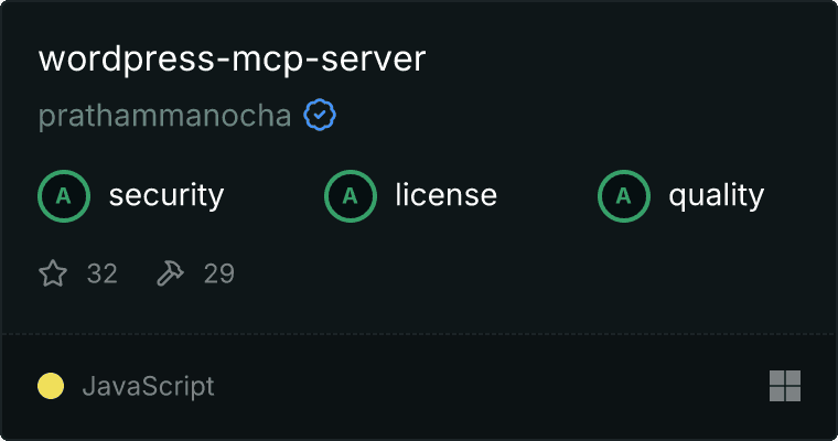WordPress Server MCP server