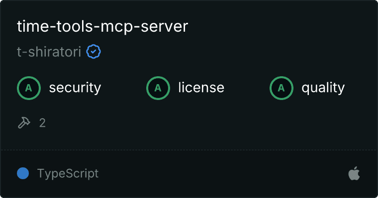 Time Tools Server MCP server