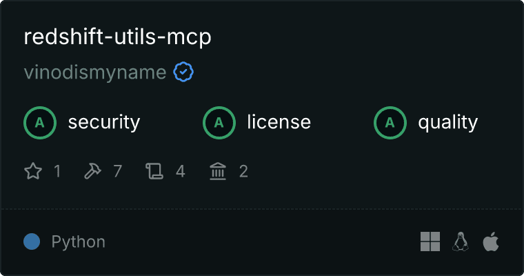 redshift-utils-mcp MCP server
