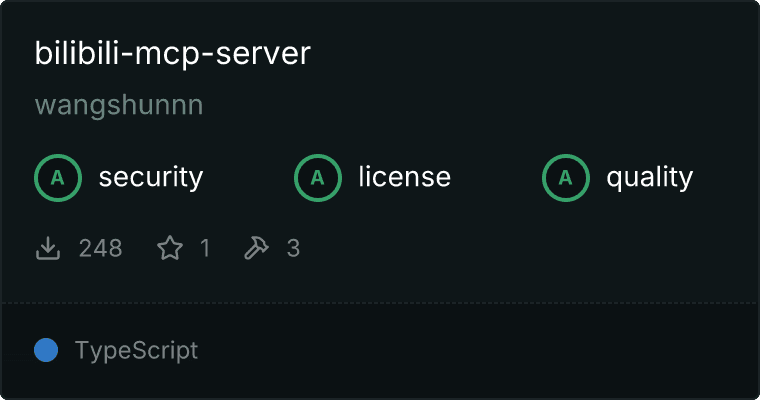 bilibili Server MCP server