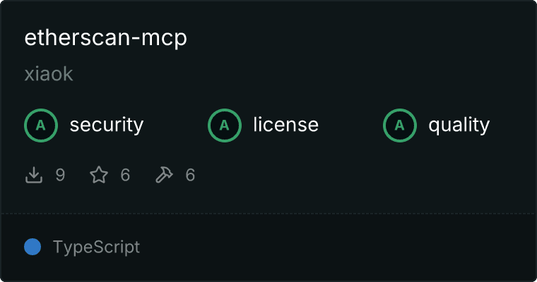 Etherscan MCP server