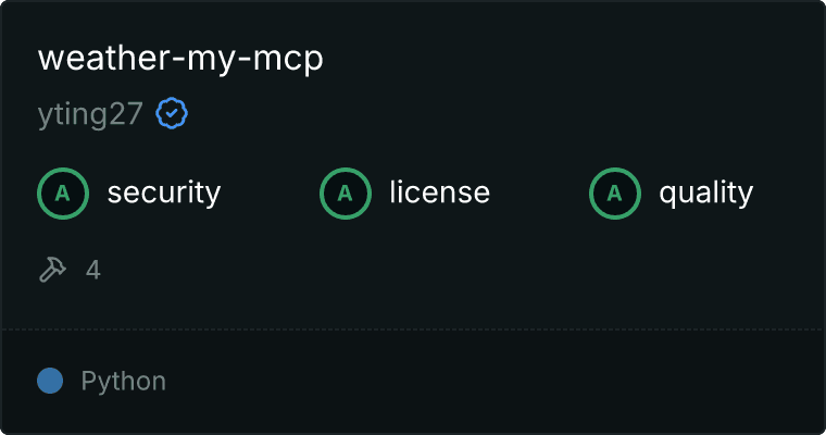 Weather MY MCP server